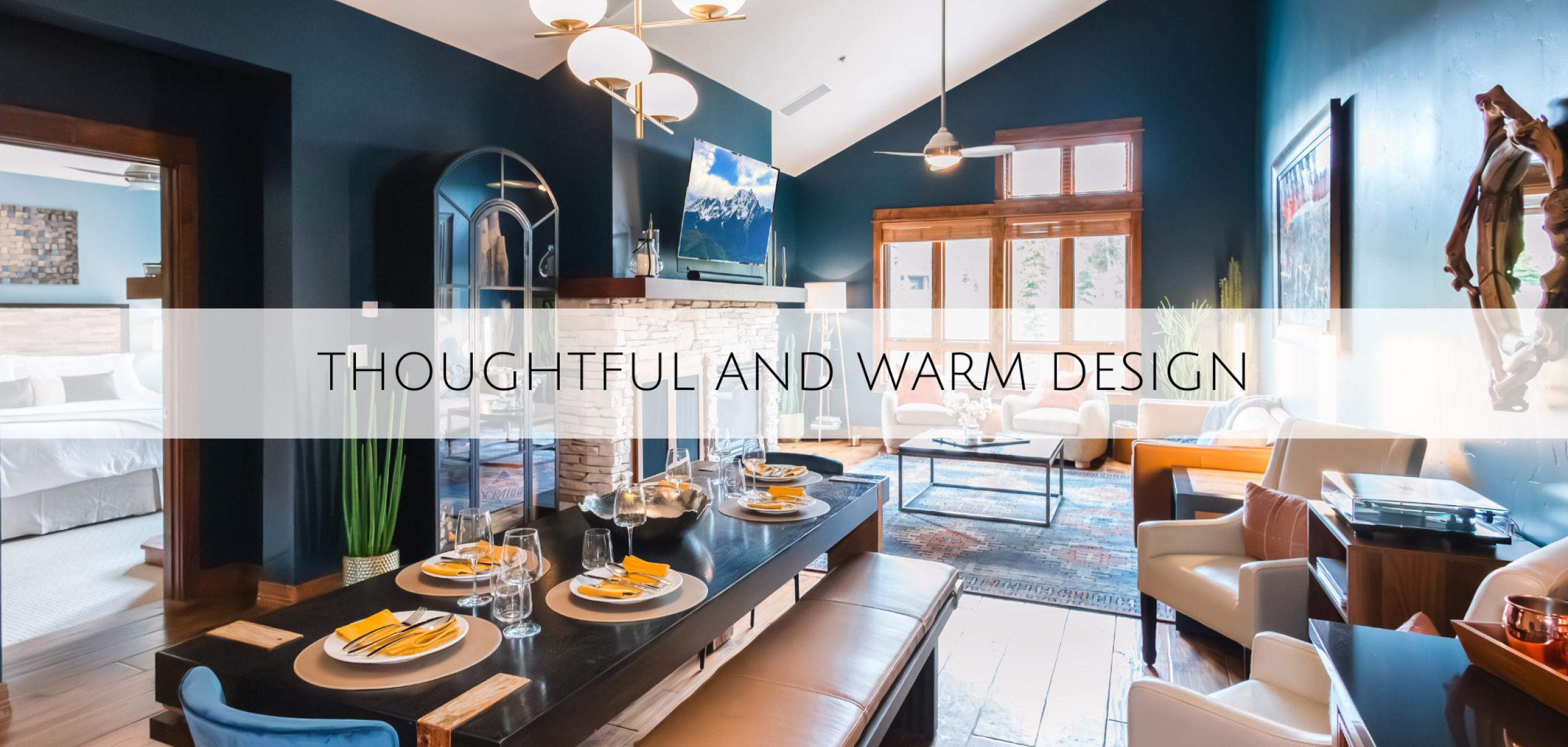 A dining and living room 